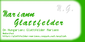 mariann glattfelder business card